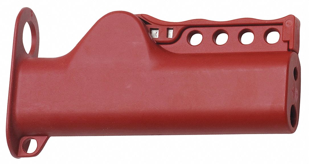 Cable Lockout: Red, Cable Not Included