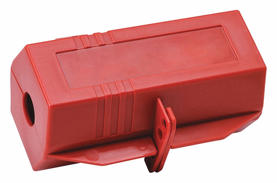 Plug Lockout: For 1/2 in Max Cord Dia, Red