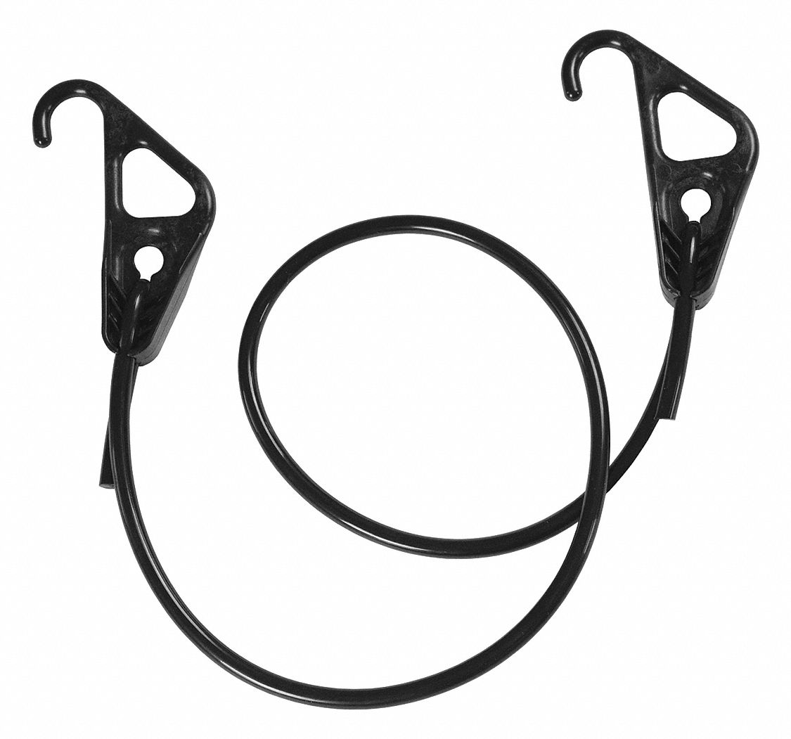 S-Hook, 4 in Hook Lg, Bungee Cord - 437T10|BK1014BK - Grainger