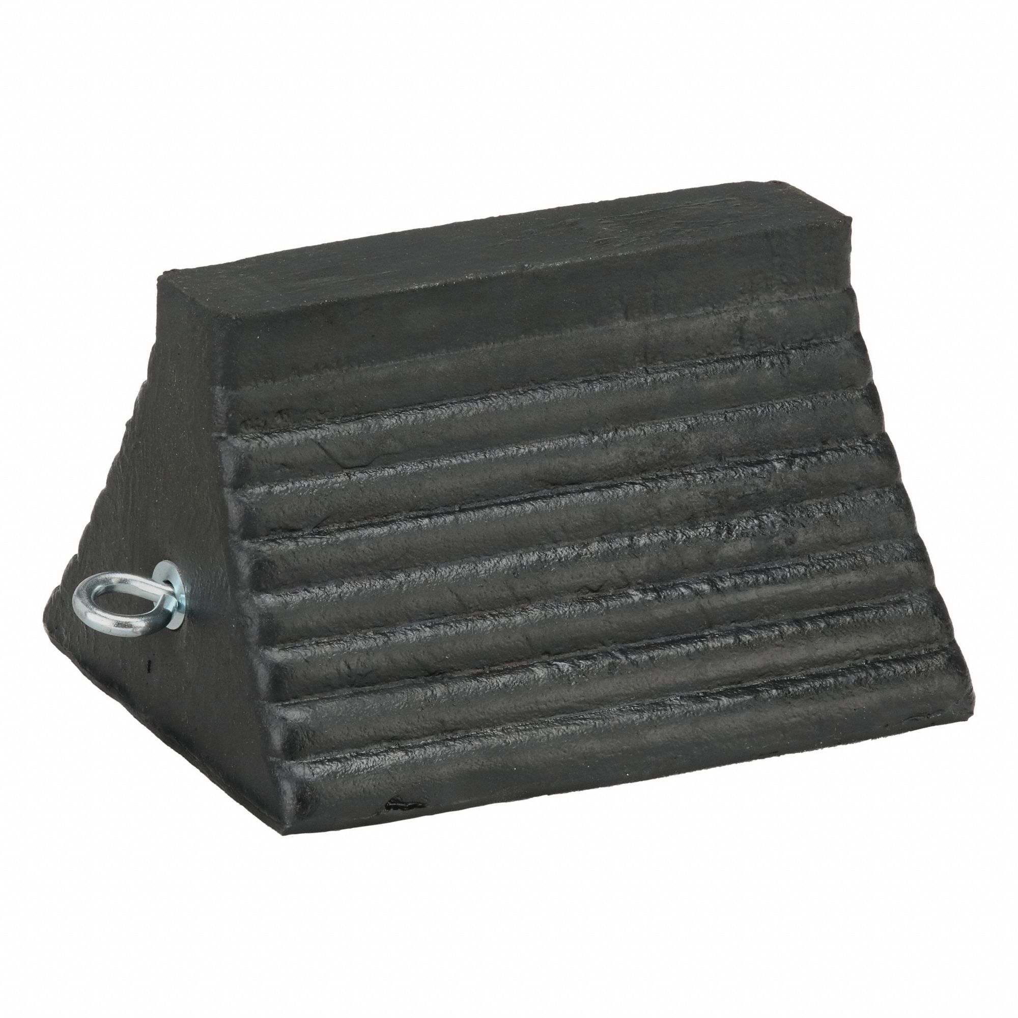 Wheel Chock: Rubber, 32 in Max Compatible Wheel Dia, 10 1/2 in Overall Lg, 7 1/2 in Overall Wd