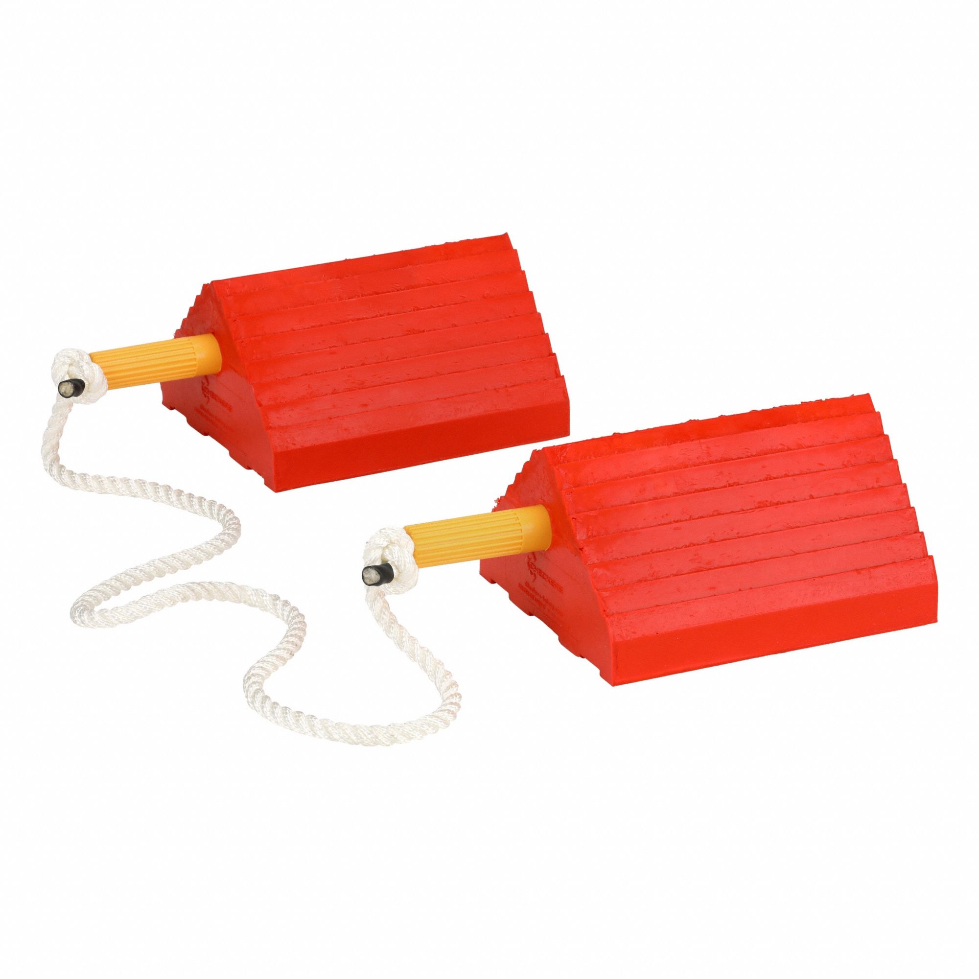 Wheel Chock: Urethane, 32 in Max Compatible Wheel Dia, 60, 000 lb Vehicle Wt - Max, 2 Chocks, 1 PR