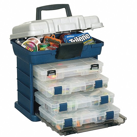 PLANO MOLDING, 10 in x 13 3/4 in, Blue/Silver, Small Parts Storage System -  437T77