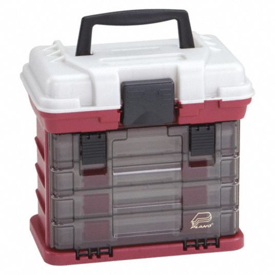 PLANO MOLDING, 7 in x 10 in, Red/Silver, Small Parts Storage System -  437T79