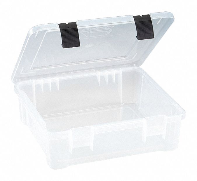PLANO MOLDING, 17 1/4 in x 16 in x 5 1/4 in, Clear, Storage Box ...