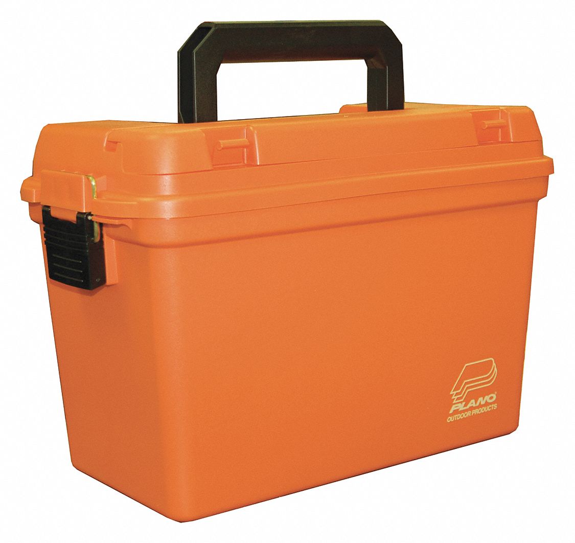 PORTABLE TOOL BOX,PLASTIC,ORANGE,MATTE