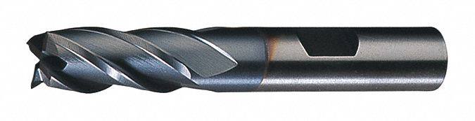 Sq. End Mill, Single End, Cobalt, 2"