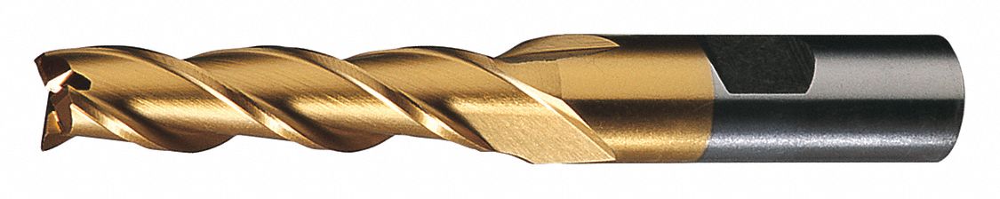 Sq. End Mill, Single End, HSS, 1"