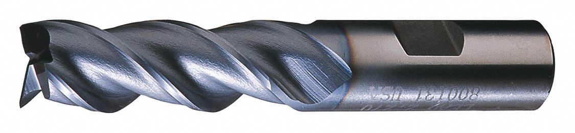 Sq. End Mill, Single End, Pow Met, 5/8"