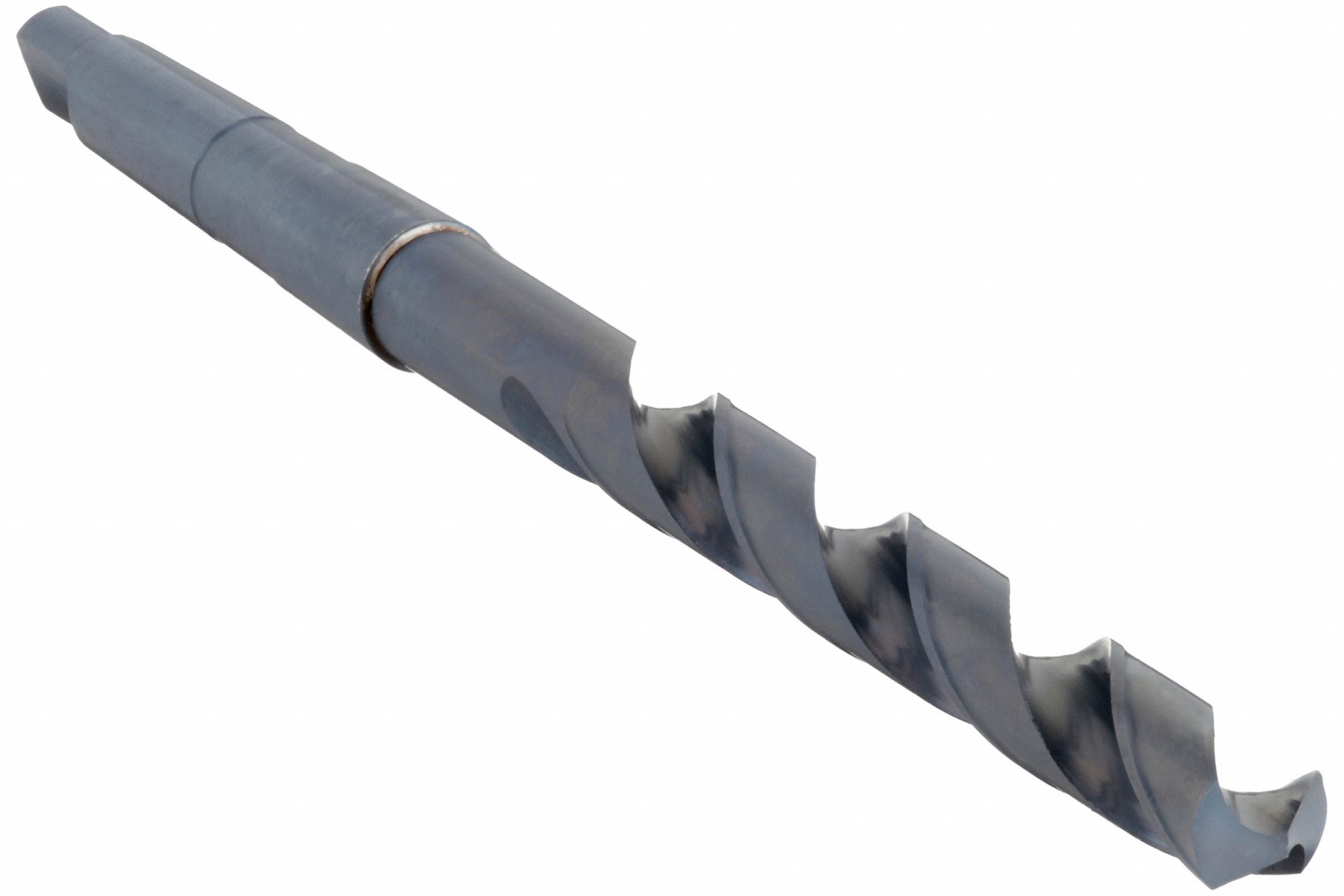 TAPER SHANK DRILL BIT, 37/64 IN DRILL BIT SIZE, 4⅞ IN FLUTE L, MT2 TAPER SHANK, HSS