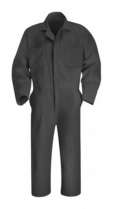 Mns Ls Charcoal Action Back: 2XL ( 52 1/2 in x 54 in ), Charcoal, Regular, Cotton/Polyester
