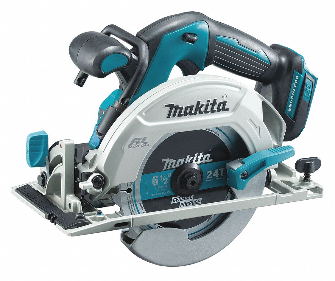 Circular Saw: 6 1/2 in Blade Dia., Left, 2 1/4 in Max. Cutting Dp @ 0 Deg., 0°to 50°, LXT®