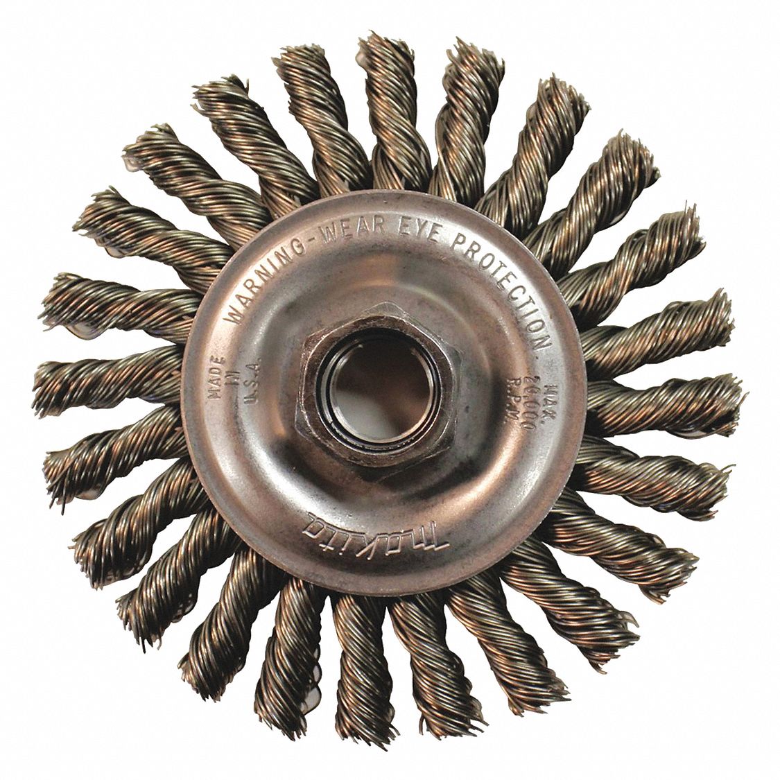 Wire Wheel Brush, Twisted, Arbor Hole