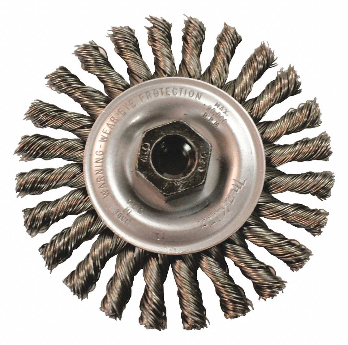Wire Wheel Brush, Twisted, Arbor Hole