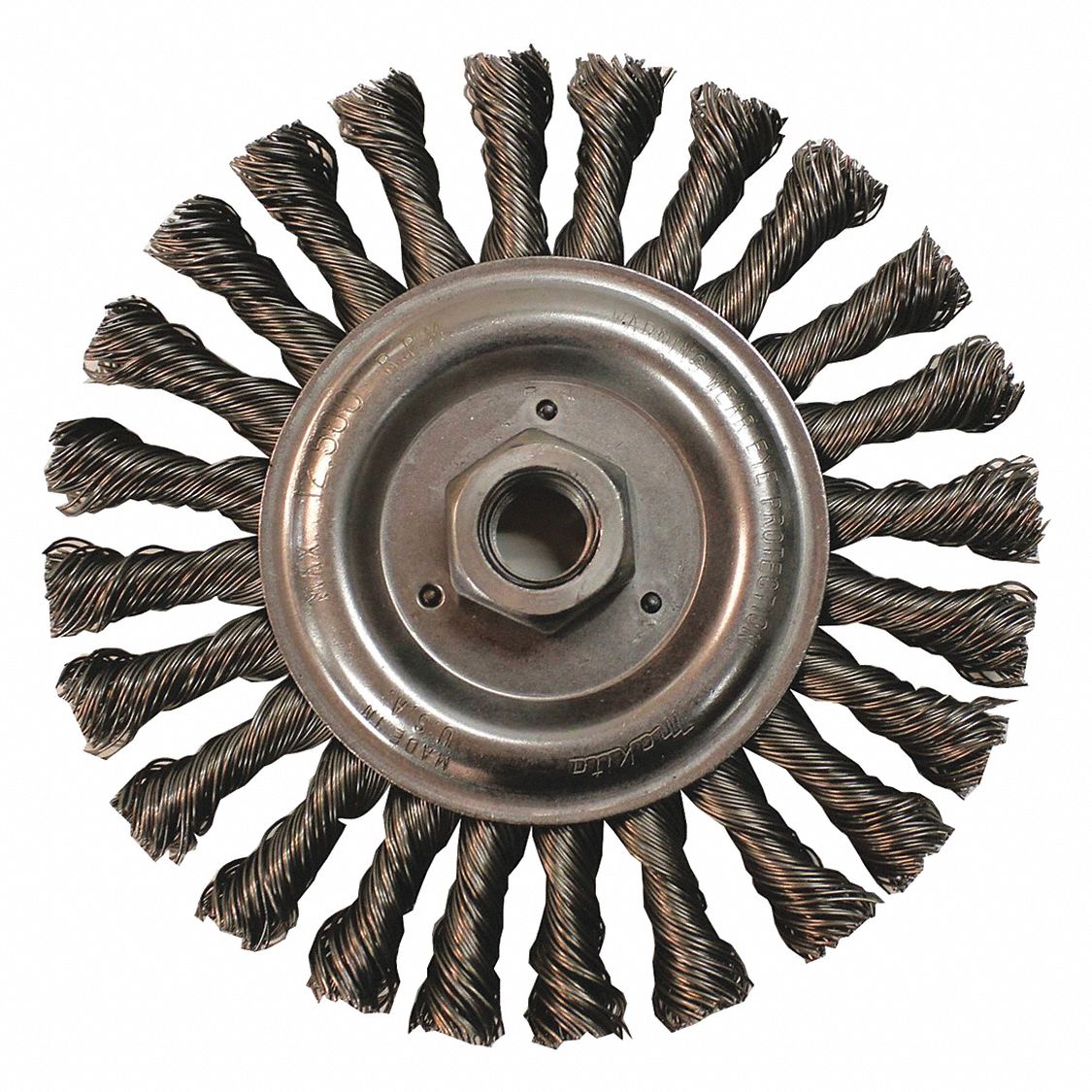 Wire Wheel Brush, Twisted, Arbor Hole
