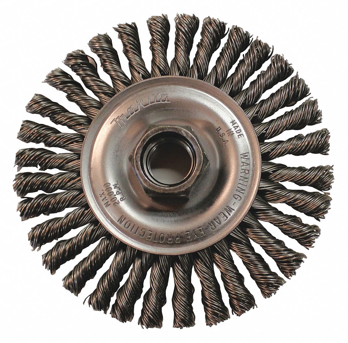 Wire Wheel Brush, Twisted, Arbor Hole