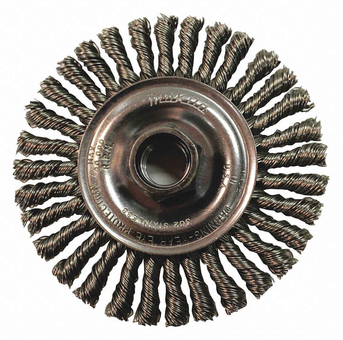 Wire Wheel Brush, Twisted, Arbor Hole