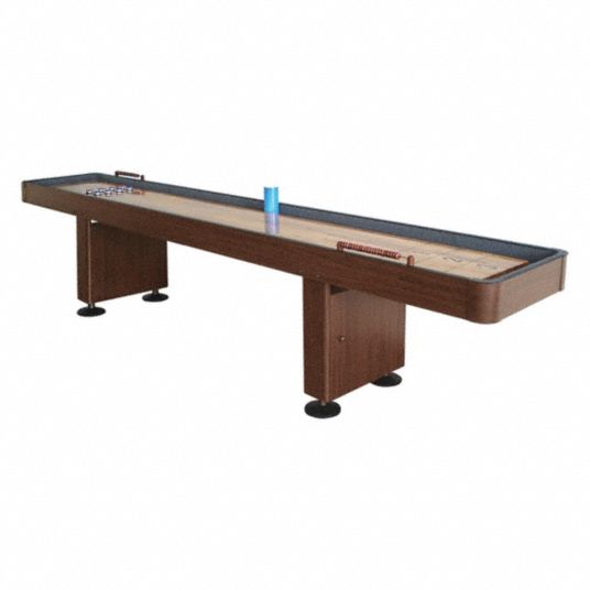 HATHAWAY Walnut Shuffleboard Table, Medium Density Fiberboard, 8 ft