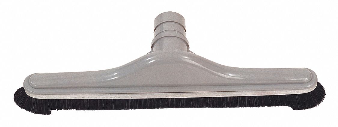 Floor Tool and Nozzle: Plastic, For 1 1/2 in Hose Dia, 14 1/2 in Lg, 2 3/4 in Wd, Std