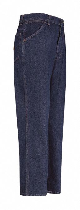 6P54Pw0 Pre-Wash Indigo Denim Jeans: Men's, Work Jeans, ( 38 in x 32 in ), Indigo, Cotton