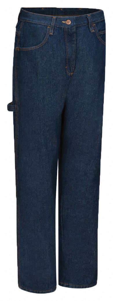 Mens Dungaree Jean: Men's, Dungaree Jeans, ( 30 in x 32 in ), Indigo, Cotton, Buttons