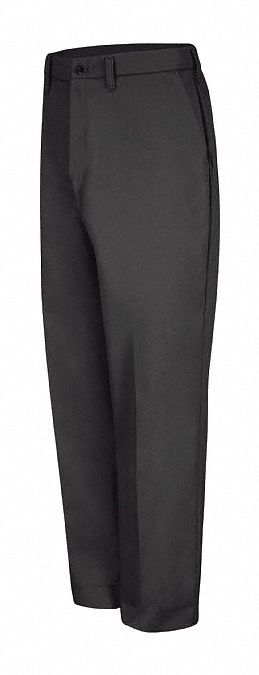 Mens Black Workpant: Men's, Work Pants, ( 34 in x 32 in ), Black, Cotton/Polyester, Buttons
