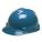 SLOTTED CAP, CSA, TYPE 1, CLASS E, PE, ONE-TOUCH, FRONT BRIM, BLUE, LB IRN LOGO