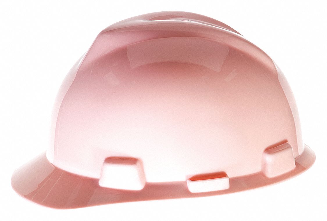 CASQUE À FENTES, CSA Z94.1-2015, TYPE 1, CLASSE E, PE, ONE-TOUCH, REBORD AVANT, ROSE