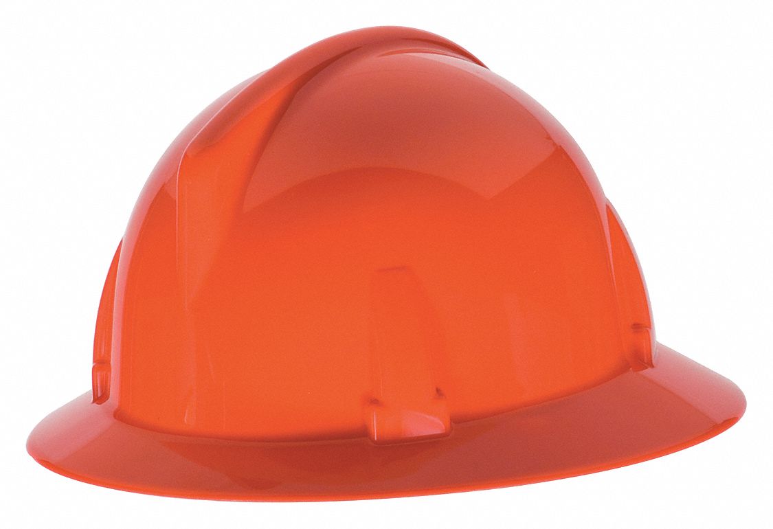 CASQUE DE SÉCURITÉ, CSA, TYPE 1, CLASSE C, PC, CLIQUET FAS-TRAC III 4 PTS, BORD INTÉGRAL, ORANGE