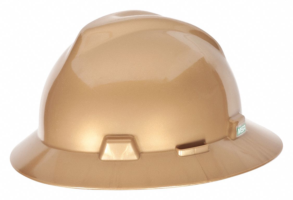 MSA SLOTTED CAP CSA TYPE 1 CLASS E HDPE FAS TRAC III RATCHET GOLD Hard Hats and Helmets MSA814053 814053 Grainger Canada