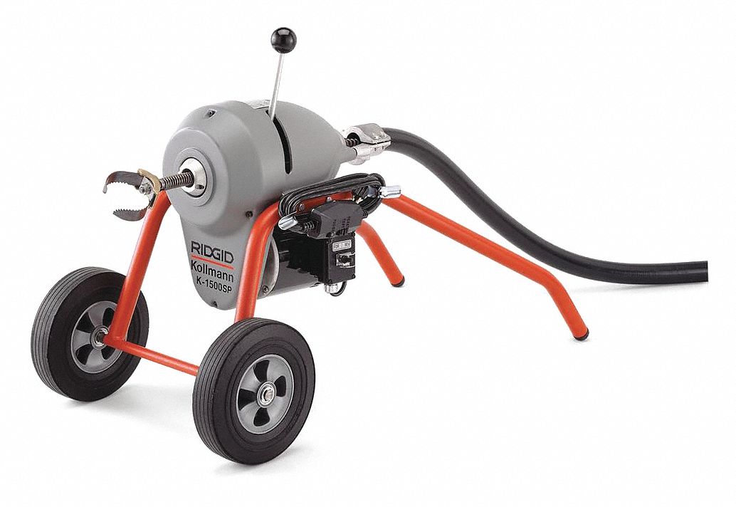 RIDGID, Corded, K1500SP, Sectional Drain Cleaning Machine 43FR95K