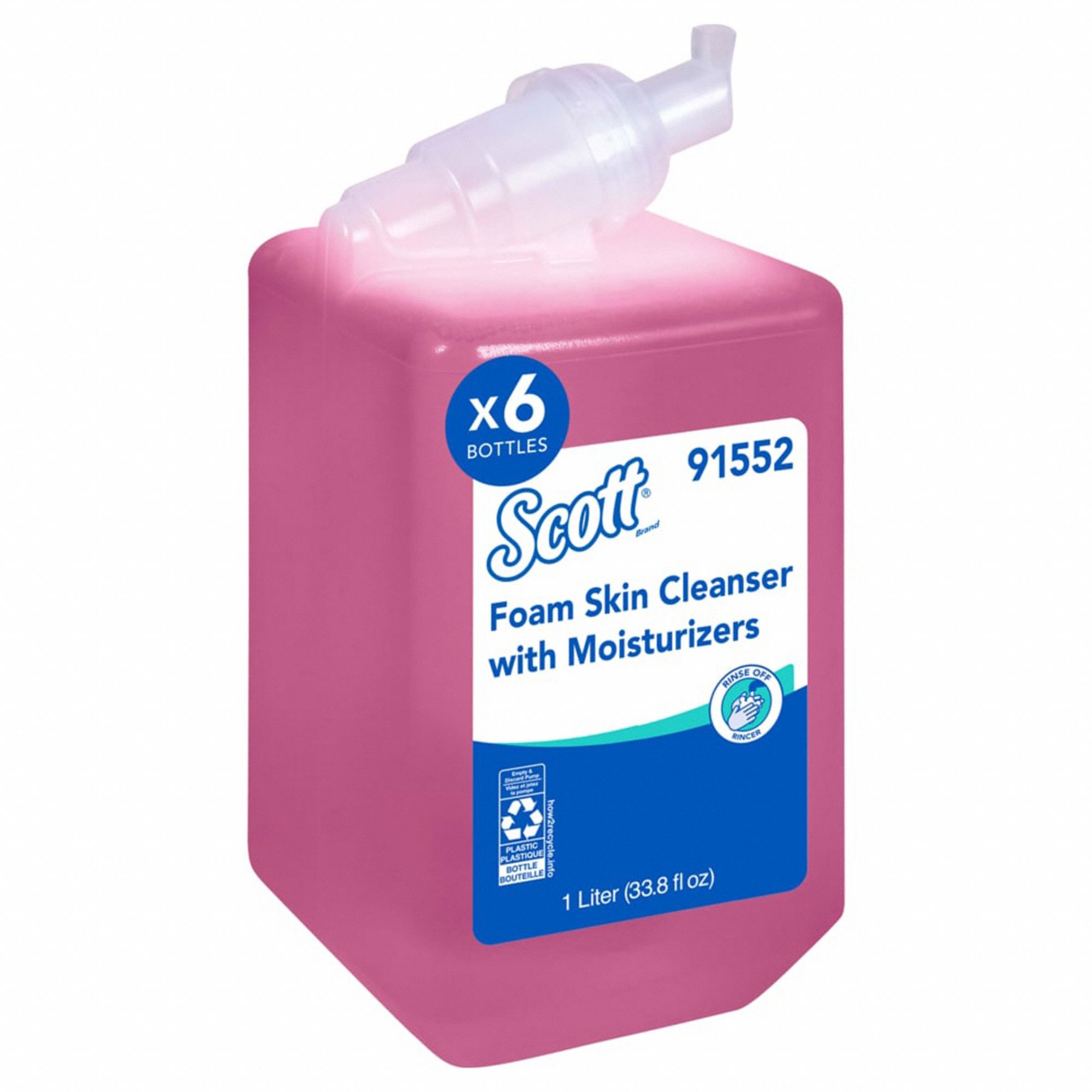 SKIN CLEANSER FOAM, WITH MOISTURIZER, 1 L, 6 PK