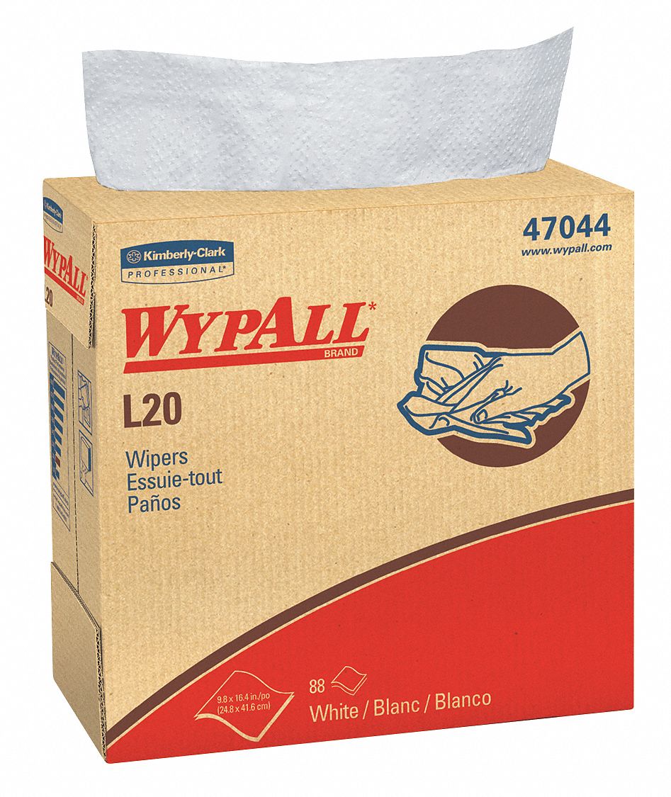 WIPERS MULTI-PLY, POP-UP BOX, WYPALL L20, 88 PK