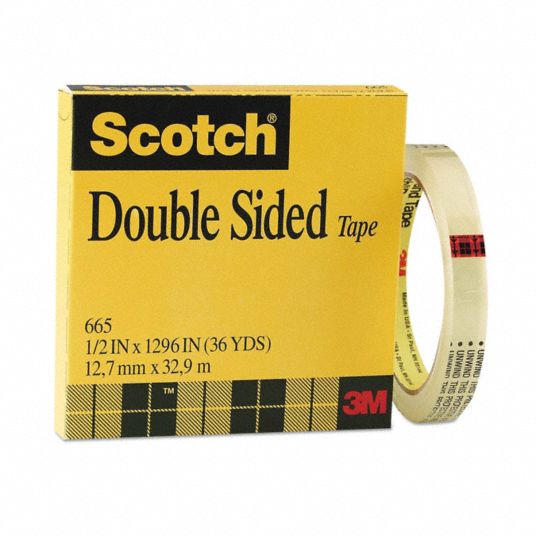Scotch Double Sided Tape, Clear, 3/4 x 108 ft. 665
