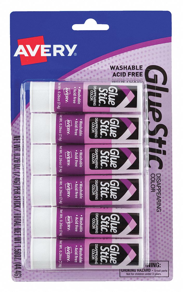 Permanent Glue Stics 26 oz Purple PK6