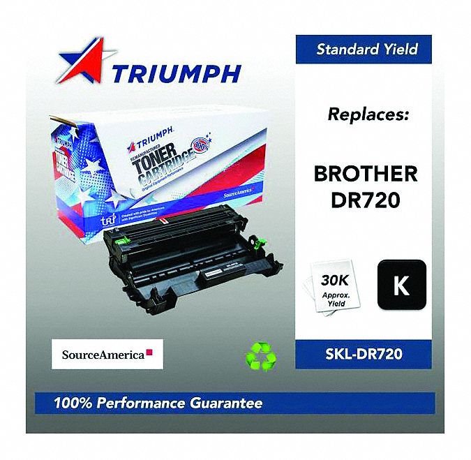 Printer Drum: Remanufactured, Compatible Printer Series DCP/HL/MFC, 30, 000 Page Yield - Max, Black