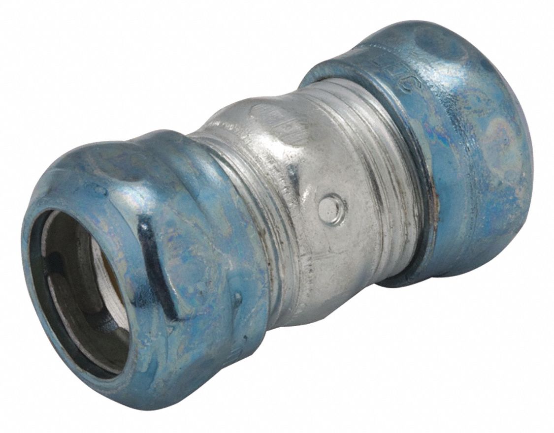 RACO Compression Coupling, Rain Tight, For Conduit Type EMT, Conduit Trade Size 1 1/2 in