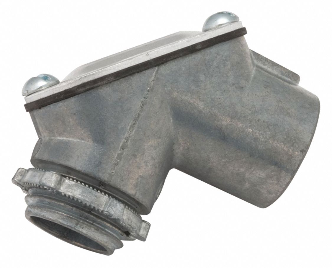 Pull Elbow: 90°, 3/4 in Trade Size, Zinc, Plain, 2 21/32 in Overall Lg