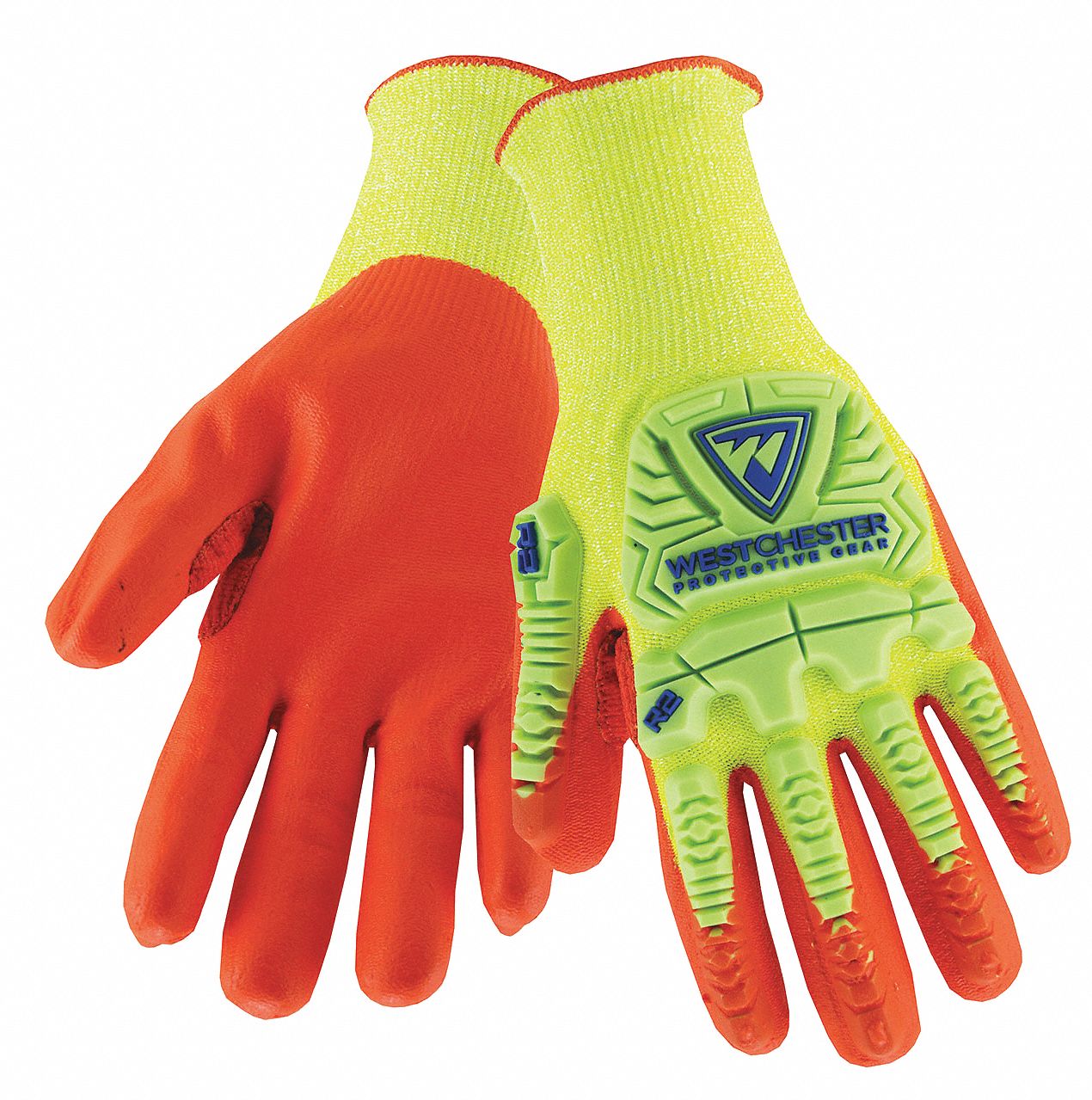 Coated Glove, Ylw/Orng,