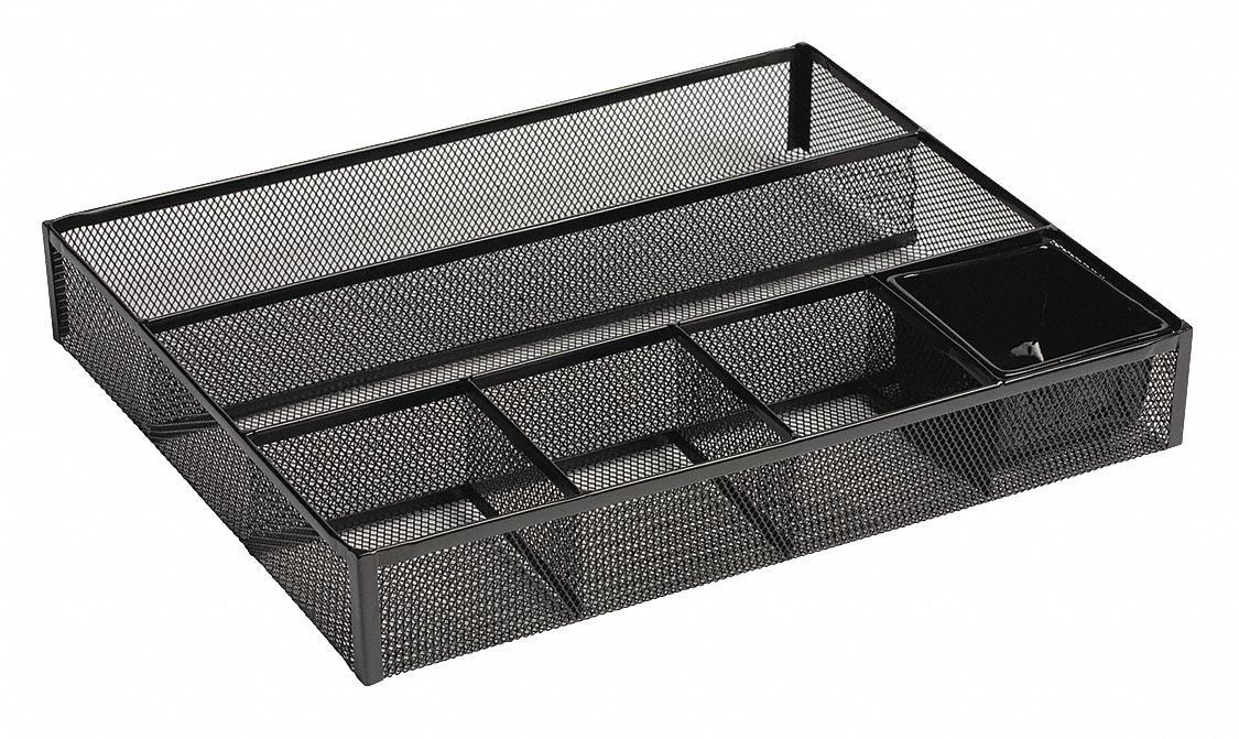 ROLODEX, Organizer Deep Drawer,Metal Mesh,Black 43KJ3122131 Grainger