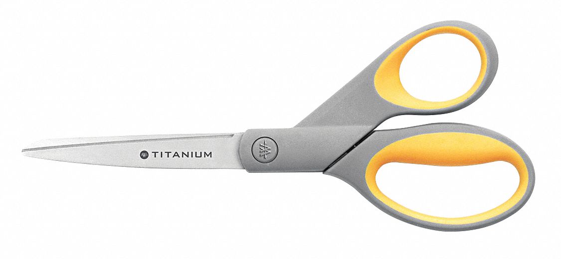 WESTCOTT, Titanium Bonded Scissors,8" Straight 43KW5013529 Grainger