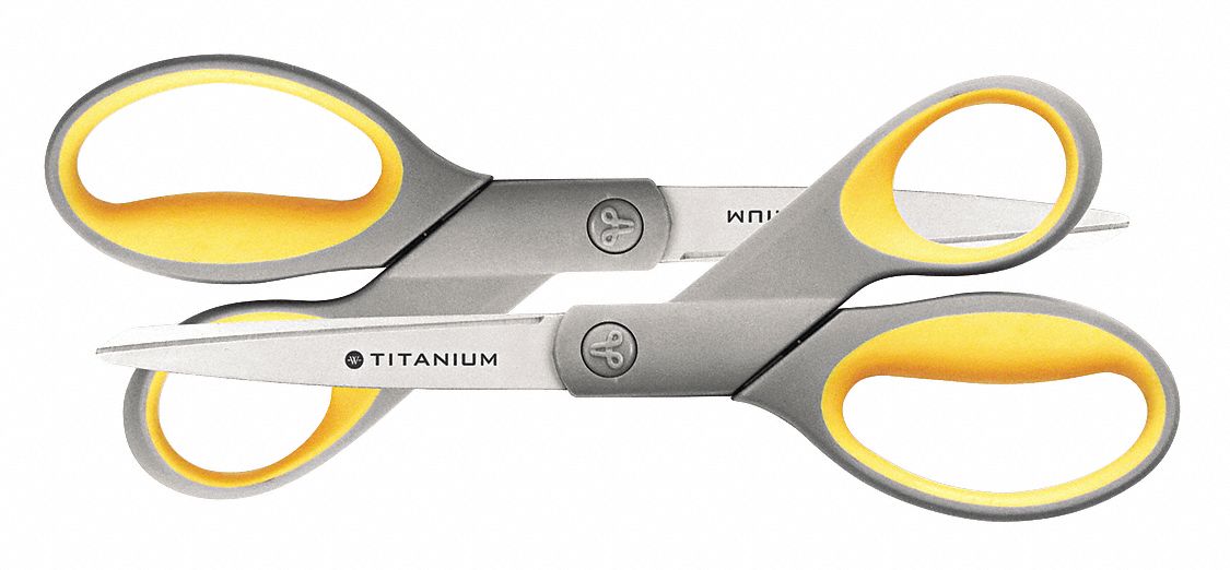 Titanium Bonded Scissors, 8" Strght, PK2