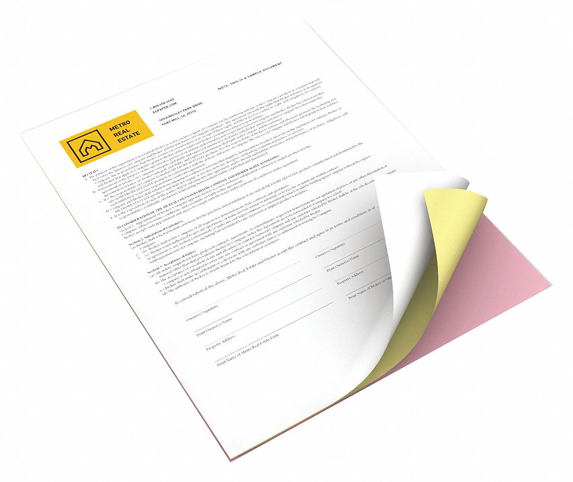 XEROX, 5,000, PK, Carbonless Paper,8.5x11,Wht/Pink,PK5000 43KZ38