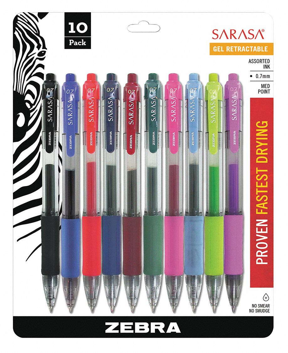 Sarasa Gel Pen Assorted Medium PK10