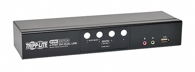 KVM 4-PORT DVI DUAL AUDIO USB