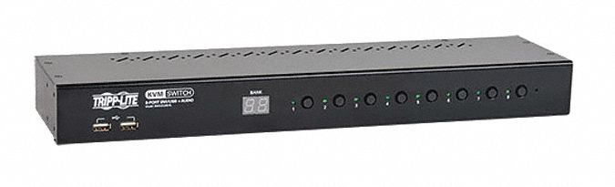 KVM 8-PORT DVI USB AUDIO USB HUB 1U