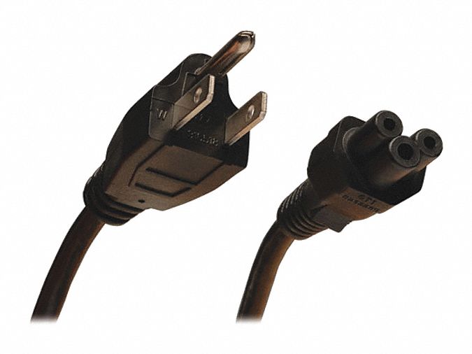 Power Cord, 5-15P to C5, 10A, 18AWG, 3ft