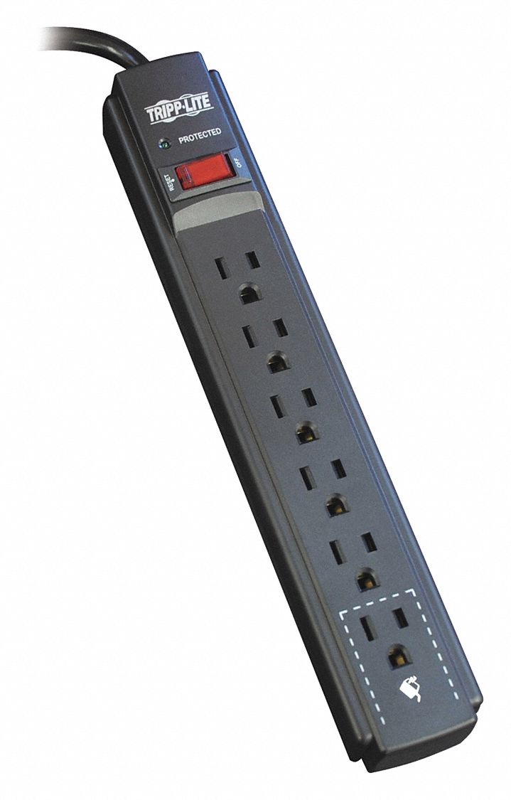 Surge, 6 Outlet, 15ft cord, 790J, Black