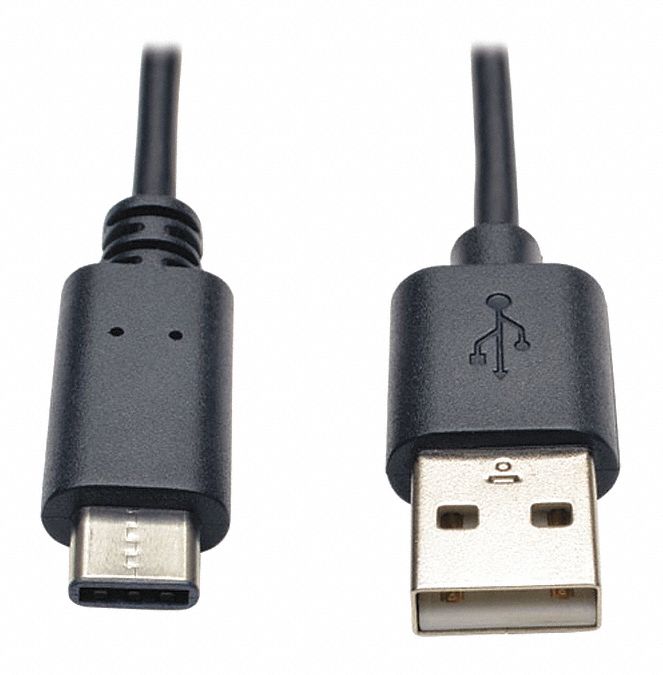 USB 2.0 Cable, Hi-Speed, Type A-C, M/M, 3ft