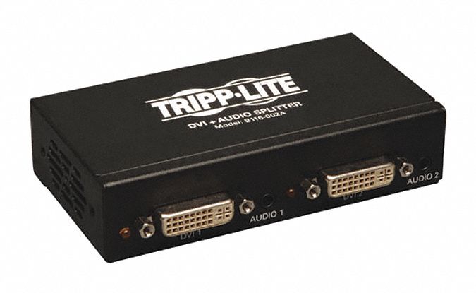 DVI SPLITTER,2-PORT,AUDIO,SINGLE,BOOST