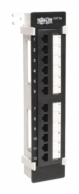 PATCH PANEL 12-PORT CAT5E RACK-MOUNT